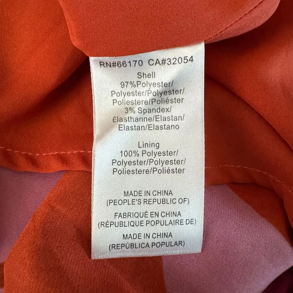 HUTCH ANTHROPOLOGIE Dress XL Ciara Zebra Striped Wrap Puff Sleeve Tie Closure - Picture 12 of 14